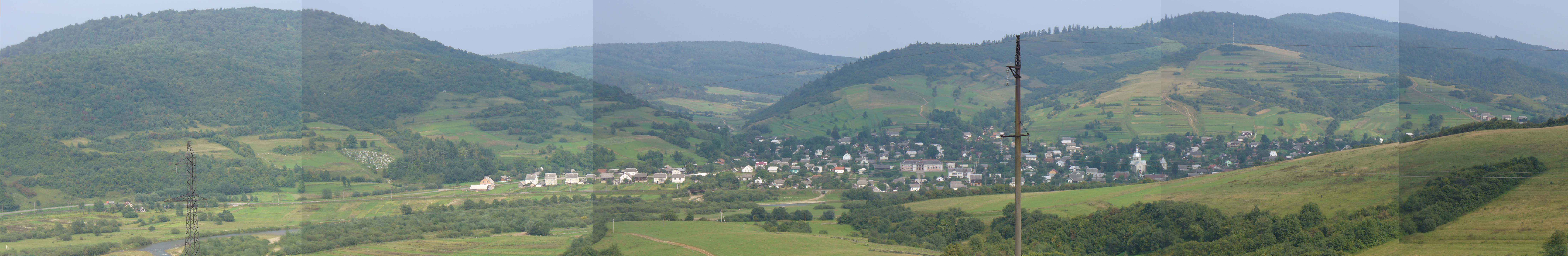 Панорама села Верхній Лужок